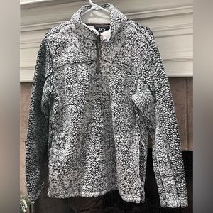 Sherpa Fleece Quarter Zip Pull Over, Women’s Size M, EUC